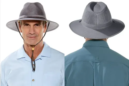 Coolibar crushable ventilated hat.